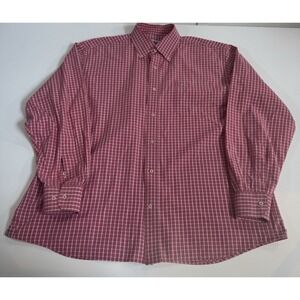 Southern Tide Shirt Mens Extra Large‎  Pink/White Gingham Plaid Button Down